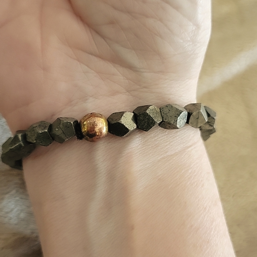 Pyrite stretch bracelet